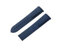 ROUHO 22mm Silicone Watchstrap Waterproof Rubber Wristband Curved End Stainless Steel Deployment Clasp for Omega Seamaster Series B1