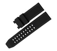 ROUHO 23mm Silicone Watch Strap Waterproof Sweatproof Replacement Sport Watch Band Flexible Rubber Wristband for Luminox-Black