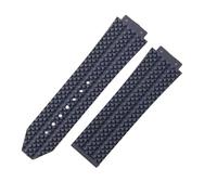 ROUHO 24 x 17mm Waterproof Silicone Watch Strap - Rubber Watch Repair Accessories for Hublot Big Bang-Blue