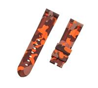 ROUHO 24mm Camouflage Silicone Rubber Watch Strap Replacement Watch Accessories Rubber Watchband for PA-NER-AI PAM-#9