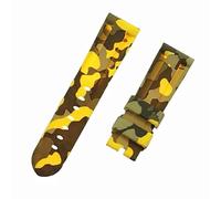 ROUHO 24mm Camouflage Silicone Waterproof Watch Strap Adjustable Watch Bracelet for P-ANE-RAI PAM4414447-#2