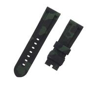 ROUHO 24mm Camouflage Silicone Waterproof Watch Strap Adjustable Watch Bracelet for P-ANE-RAI PAM4414447-#8