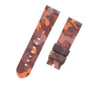 ROUHO 24mm Camouflage Silicone Waterproof Watch Strap Adjustable Watch Bracelet for P-ANE-RAI PAM4414447-#5
