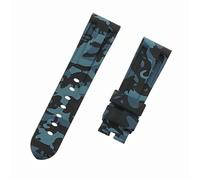 ROUHO 24mm Camouflage Silicone Waterproof Watch Strap Adjustable Watch Bracelet for P-ANE-RAI PAM4414447-#1