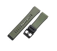 ROUHO 24mm Replacement Rubber Watch Band Durable Sports Watch Wristband for Casio G-Shock GA-2000 PRG-600 PRW-6600 PRG-650-Green
