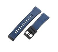 ROUHO 24mm Replacement Rubber Watch Band Durable Sports Watch Wristband for Casio G-Shock GA-2000 PRG-600 PRW-6600 PRG-650-Deep Blue