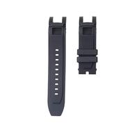 ROUHO 24mm Silicone Strap Replacement Watch Bracelet Accessories Men's Watch Band for INVICTA RUSSIAN DIVER S1-Black
