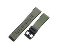 ROUHO 24mm Silicone Watch Strap Waterproof Rubber Watch Band Soft Replacement Flexible Pin Buckle Matte for Casio G-Shock Green