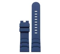 ROUHO 24mm Silicone Waterproof Watch Strap Replacement Sport Wristwatch Band for Luminox Navy Seal 8821 3501 8831 3749 3741-Blue