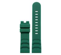 ROUHO 24mm Silicone Waterproof Watch Strap Replacement Sport Wristwatch Band for Luminox Navy Seal 8821 3501 8831 3749 3741-Green