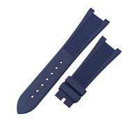 ROUHO 25 x 13mm Integrated Lug Breathable Rubber Watch Strap Replacement Wristwatch Band for Patek Philippe Nautilus 5711 5712G-Blue