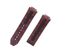 ROUHO 25 x 17mm Leather Watch Strap Replacement Watch Accessories Adjustable Watch Band for HU-BL-OT CL-AS-SIC FUS-ION-Brown
