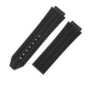 ROUHO 26 x 19mm Silicone Watch Strap Replacement Rubber Watchband Accessories for Hublot Big Bang-Black