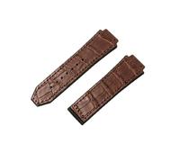 ROUHO 26mm Alligator Embossed Silicone Watchstrap Waterproof 19mm Leather Effect Rubber Bracelet Clasp Soft for Hublot Big Bang Collection B1
