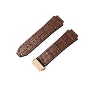 ROUHO 26mm Alligator Embossed Silicone Watchstrap Waterproof 19mm Leather Effect Rubber Bracelet Clasp Soft for Hublot Big Bang Collection B4