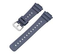 ROUHO 26mm Premium TPU Replacement Watch Strap 16mm Lug Adjustable Waterproof Sports Watch Bracelet for Casio DW-6900/GW-M5610/DW-5600E-Blue + Silver Buckle