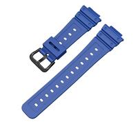 ROUHO 26mm Premium TPU Replacement Watch Strap 16mm Lug Adjustable Waterproof Sports Watch Bracelet for Casio DW-6900/GW-M5610/DW-5600E-Light Blue + Black Buckle