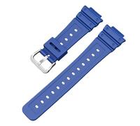 ROUHO 26mm Premium TPU Replacement Watch Strap 16mm Lug Adjustable Waterproof Sports Watch Bracelet for Casio DW-6900/GW-M5610/DW-5600E-Light Blue + Silver Buckle