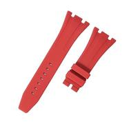 ROUHO 26mm Silicone Rubber Watch Strap - Sport Replacement Watch Strap for Audemars Piguet Royal Oak 15400/15500/26331-Red