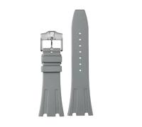 ROUHO 26mm Silicone Watch Strap Waterproof Rubber Wristband Band Stainless Steel Deployment Clasp Soft for Audemars Piguet Royal Oak Offshore - A10