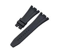 ROUHO 26mm Silicone Watch Strap Waterproof Rubber Wristband Band Stainless Steel Deployment Clasp Soft for Audemars Piguet Royal Oak Offshore - A1