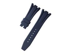 ROUHO 26mm Silicone Watch Strap Waterproof Rubber Wristband Band Stainless Steel Deployment Clasp Soft for Audemars Piguet Royal Oak Offshore - A2