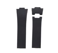 ROUHO 26mm Soft Waterproof Silicone Watch Band Sweat-Proof Men's Watch Strap for Ulysse Nardin-Black