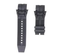 ROUHO 26mm Waterproof Rubber Silicone Watch Strap Replacement Watch Strap Accessories Wristband for INVICTA-Black