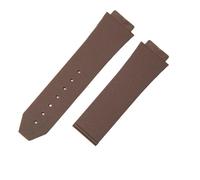 ROUHO 26x19mm Premium Silicone Replacement Watch Band Soft Breathable Rubber Watch Strap for Hublot Big Bang 44mm-Brown