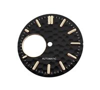 ROUHO 28.5mm Hammered Open Heart Watch Dial, a Luminous Watch Face 3h Crown Mod for Seiko NH38 Movement-S12
