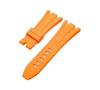 ROUHO 28 x 20mm Silicone Sports Watch Bracelet Rubber Replacement Watchband for Audemars Piguet Royal Oak Offshore Diver 15710 15703 26470 15707 26703-Orange