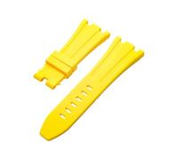 ROUHO 28 x 20mm Silicone Sports Watch Bracelet Rubber Replacement Watchband for Audemars Piguet Royal Oak Offshore Diver 15710 15703 26470 15707 26703-Yellow
