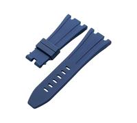 ROUHO 28 x 20mm Silicone Sports Watch Bracelet Rubber Replacement Watchband for Audemars Piguet Royal Oak Offshore Diver 15710 15703 26470 15707 26703-Blue