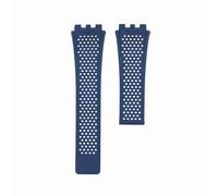 ROUHO 28 x 22mm Silicone Soft Watch Strap Replacement Watch Strap Accessories for T-A-G HE-UER CA-RRE-RA-Dark Blue