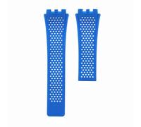 ROUHO 28 x 22mm Silicone Soft Watch Strap Replacement Watch Strap Accessories for T-A-G HE-UER CA-RRE-RA-Blue