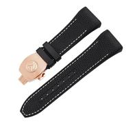ROUHO 28mm Genuine Leather Watch Strap Waterproof Calfskin Watch Band Stainless Steel Deployment Clasp Soft for Franck Muller - A10