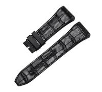 ROUHO 28mm Genuine Leather Watch Strap Waterproof Calfskin Watch Band Stainless Steel Deployment Clasp Soft for Franck Muller - A13