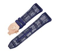 ROUHO 28mm Genuine Leather Watch Strap Waterproof Calfskin Watch Band Stainless Steel Deployment Clasp Soft for Franck Muller - A8