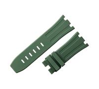 ROUHO 28mm Men's Silicone Watch Strap Rubber Replacement Watchband Accessory for AP Audemars Piguet Royal Oak Offshore Diver 15703-Green