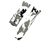 ROUHO 28mm Rubber Silicone Watch Strap Soft Wristband with Black Buckle for AP Royal Oak Offshore Diver 15710 15703 26470 15707 26703-Camouflage White