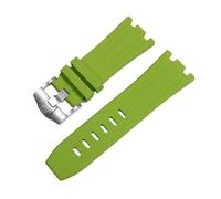 ROUHO 28mm Silicone Watch Strap Waterproof Rubber Watch Band Stainless Steel Pin Buckle Soft Replacement for Audemars Piguet Royal Oak - A5