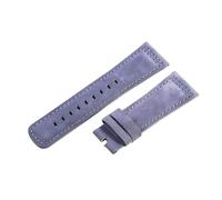 ROUHO 28mm Vintage Nubuck Leather Watch Strap Sweatproof Replacement Watchband for SevenFriday P2/PS1/M2/Q2-Purple Without Buckle