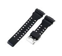 ROUHO 29 x 16mm Resin Rubber Watch Strap Replacement Double Pin Buckle Sport Watch Band for Casio GA100/110/120/140/300/400/700-Glossy