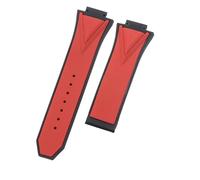 ROUHO 29 x 17mm Notched Silicone Rubber Watch Strap Replacement Waterproof Mens' Watch Accessories for HUBLOT Big Bang-Red