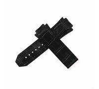 ROUHO 29 x 19mm Genuine Leather Watch Strap Adjustable Watch Strap Replacement Watch Accessories for HU-BL-OT KI-NG POW-ER-Black