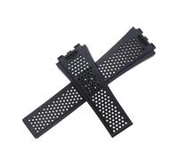 ROUHO 29 x 22mm Soft Silicone Rubber Watch Strap Adjustable Watchband Watch Accessories for T-A-G HE-UER CA-RRE-RA-Black