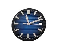 ROUHO 30.5mm Teak Pattern Watch Dial, a Luminous Timepiece Face 3h Crown Date Mod for Seiko NH35 NH36 Movement-C8