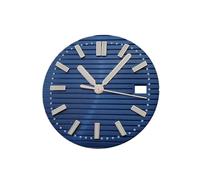 ROUHO 30.5mm Teak Pattern Watch Dial, a Luminous Timepiece Face 3h Crown Date Mod for Seiko NH35 NH36 Movement-C1