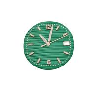 ROUHO 30.5mm Wave Pattern Watch Dial, a Luminous Timepiece Face 3h Crown Date Mod for Seiko NH35 Movement-F6