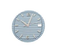 ROUHO 30.5mm Wave Pattern Watch Dial, a Luminous Timepiece Face 3h Crown Date Mod for Seiko NH35 Movement-F15